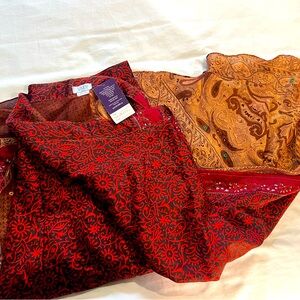 GURU for life maxi skirt, silk, large, multi-wear